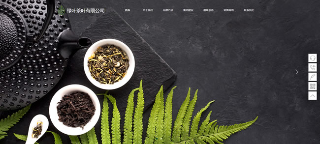 茶叶公司网站模板T10206.jpg 茶叶公司网站模板T10206.jpg